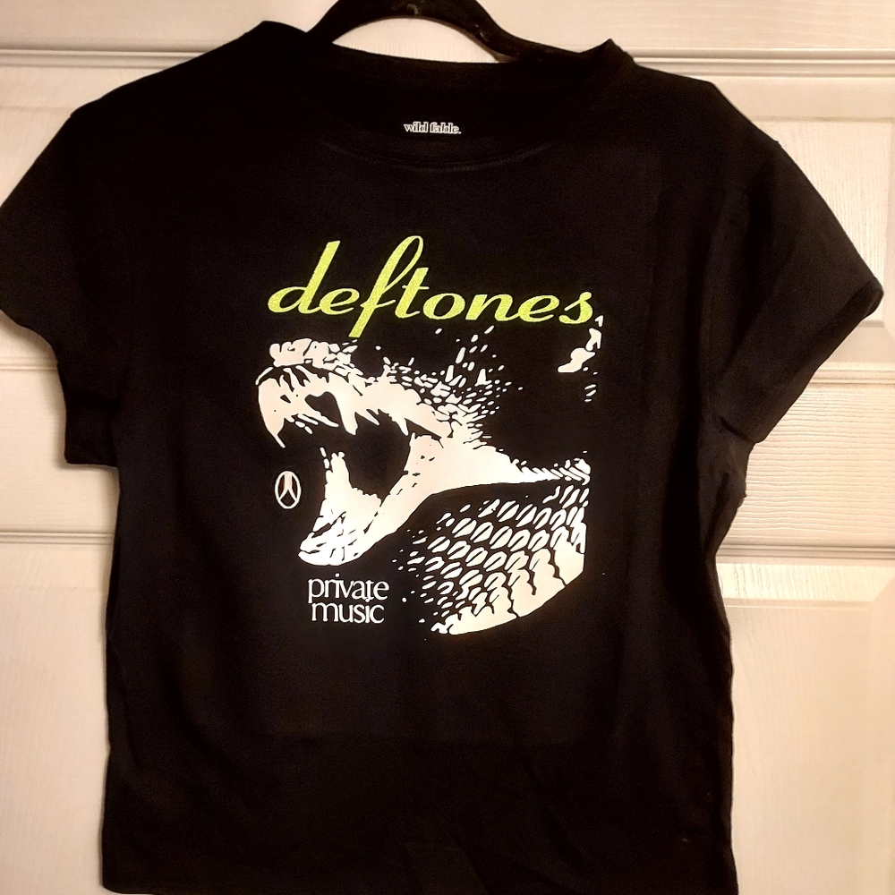 Deftones Private Music Shirt Baby Tee Deftones Tank Top Deftones Glitter Crop